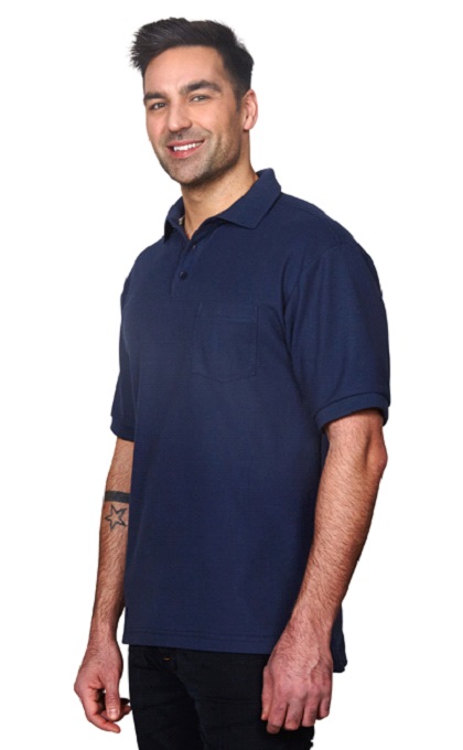Men's Cotton Pocket Polo Shirt